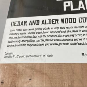 Alder cedar and alder grilling planks